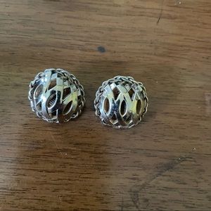 Wound braided gold clip ons